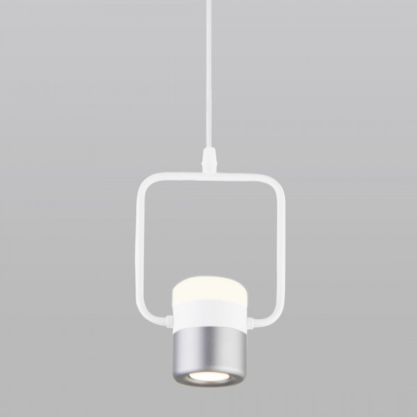 Подвесной светильник Eurosvet 50165/1 LED белый/серебро